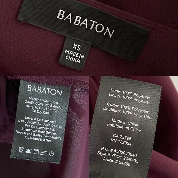 ARITZIA Babaton Warren Sleeveless Blouse Burgundy XS - Picture 5 of 5